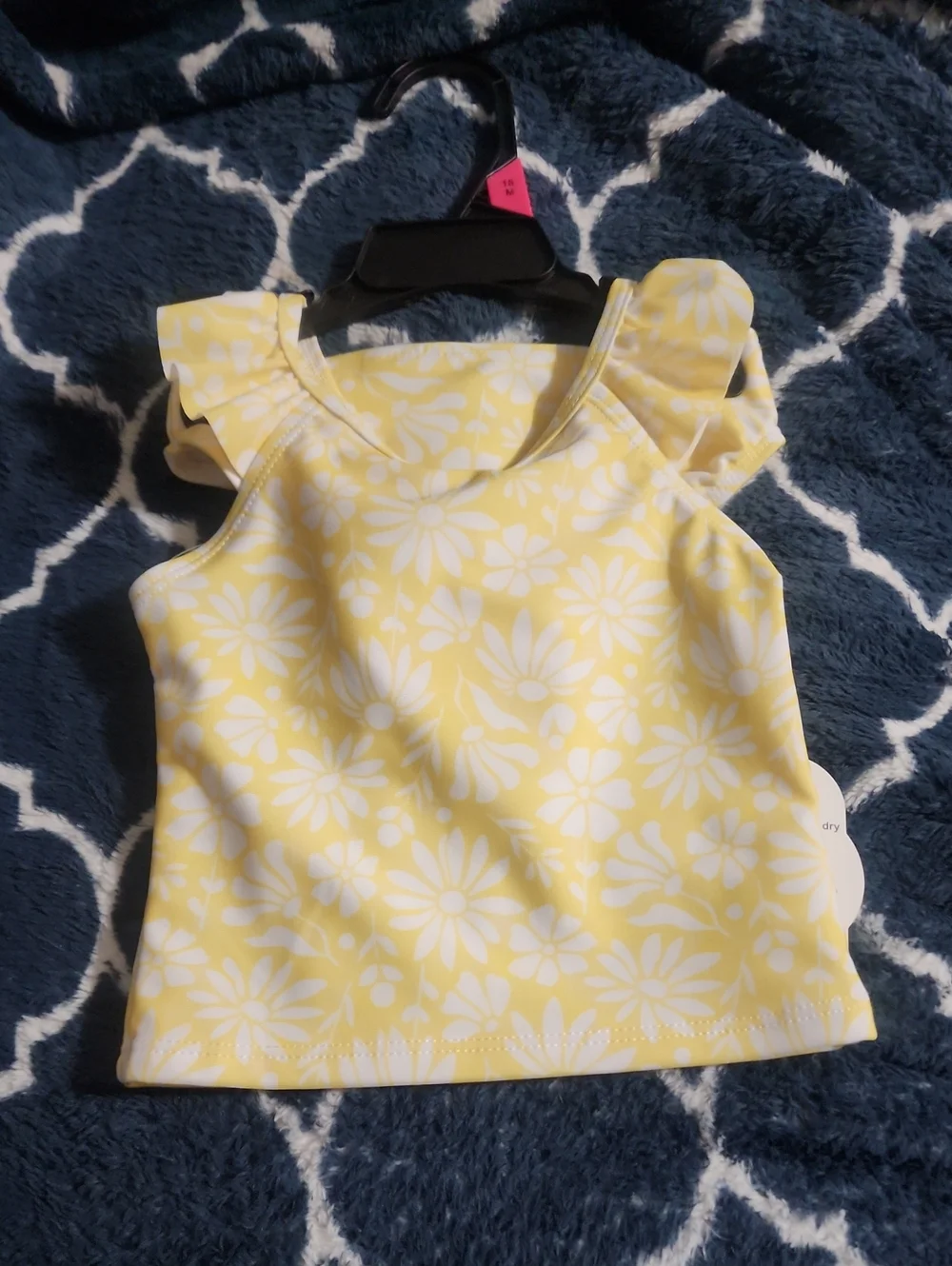wonder nation Yellow Daisy Ruffle-Shoulder Tankini Set Size 18m
